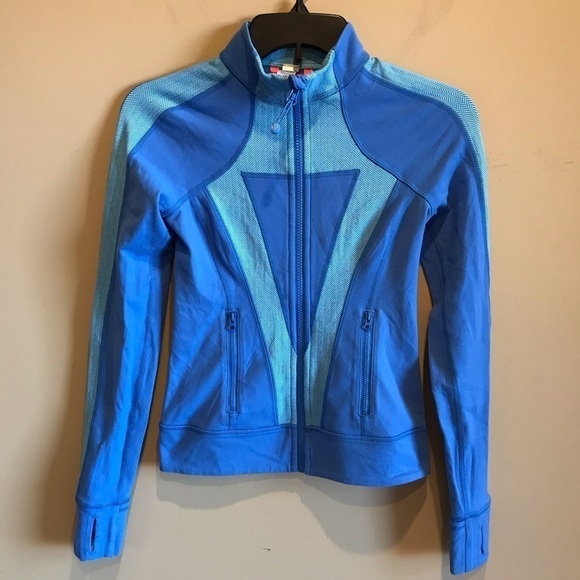 Ivivva Luluemon Girl's Blue Athletic Jacket 10 - Picture 1 of 7